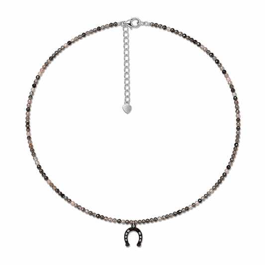 Lucky Energy Choker – Tourmaline & Horseshoe 🧲