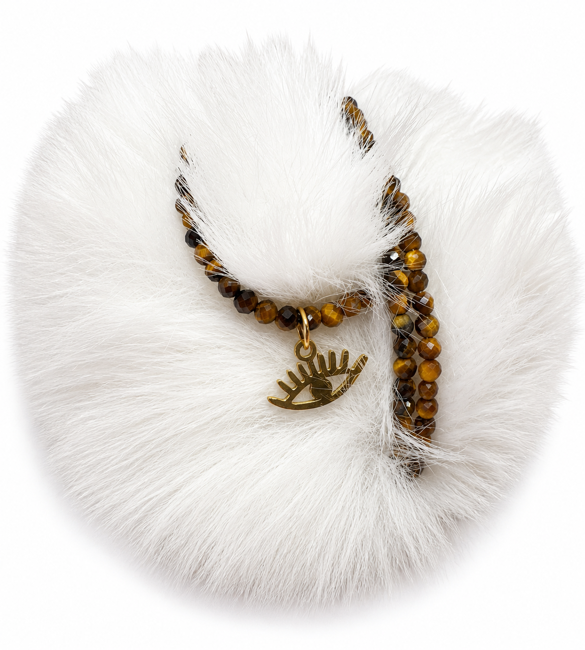 Tiger Eye Evil Eye Choker – 18K Gold Plated